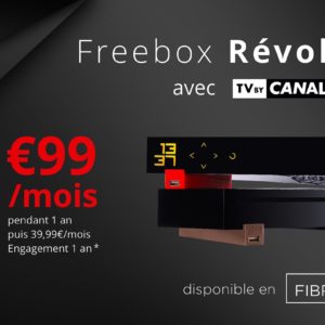#Promo Free propose la Freebox Révolution et TV by Canal à 9,99¬/mois pendant 12 ans
