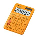 image produit CASIO Calculatrice de Bureau à 12 Chiffres MS-20UC-RG-S-EC, Coloris Orange