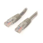 image produit StarTech. COM 0,3 m Cat5e Noir moulé RJ45 UTP Cat 5e Patch Cable – 0,3 m Patch Cord SPIG9 15 ft Gris