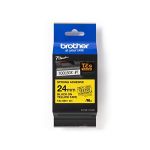 image produit Brother TZe-S651 | Ruban original Laminé adhésif puissant | 24 mm | Noir sur fond Jaune | 8M - livrable en France