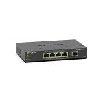 image produit NETGEAR (GS305EPP) Switch Ethernet PoE 5 Ports RJ45 Gigabit (10/100/1000), Serie Plus Manageable PoE+, Switch RJ45 avec 4 Ports PoE+ 120 W, positionnement Bureau ou Mur, Silencieux, idéal PME - livrable en France