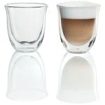 image produit Delonghi 5513214601Pack de 2 Verre à cappuccino isolé