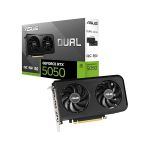 image produit ASUS Dual NVIDIA GeForce RTX 5050 8GB GDDR6 OC Edition – Carte Graphique (PCIe 5.0, DLSS 4, HDMI 2.1b, DisplayPort 2.1b, 2 Slot, Ventilateurs axiaux, Technologie 0dB, Double BIOS)