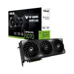 image produit Asus TUF Gaming GeForce RTX 5070 12GB GDDR7 OC Edition – Carte Graphique Gaming (PCIe 5.0, HDMI, Display 2.1, 3.125 Slot, Ventilateurs axiaux, revêtement Protecteur PCB) - livrable en France