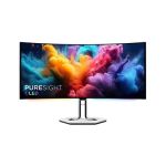 image produit Lenovo Legion Pro 34WD-10 - Écran Gaming de 34" Incurvé avec Eyesafe (WQHD, OLED, 240Hz, 0.03ms, HDMI+DP, Cable DP, AMD FreeSync Premium Pro, Haut-parleurs) Réglage en Inclinaison - Noir-Blanc