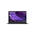 image produit LG Gram 16Z90TS-G.AU79F - PC Portable 16" 1239g, écran DCI-P3 99%, 2560x1600 Format, Intel® Evo™ Ultra7 256V, RAM 16Go, SSD 1To NVMe, Intel® Arc™ Graphics, Windows 11 Home, Gris Métal