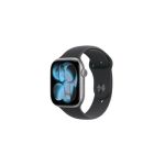 image produit Apple Watch Series 11 [GPS 46 mm] Montre connectée avec boîtier Gris sidéral et Bracelet Sport Noir. Score de Sommeil, Moniteur d’activité, Suivi de la santé, écran Toujours activé