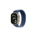image produit Apple Watch Ultra 3 [GPS + Cellular 49 mm] Montre connectée Course à Pied et Multisport avec boîtier Titane Naturel et Boucle Trail Bleu/Bleu Vif. Communications Satellite, Suivi santé et activité