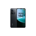 image produit XIAOMI Redmi 15C - Smartphone da 4 + 256GB, Nero Medianoch, Schermo da 6.9" 120Hz, MediaTek Helio G81-Ultr, Fotocamera da 50MP, 6000mAh, Ne Comprend Pas la Batterie chargée