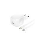 image produit Belkin BoostCharge Chargeur Secteur Compact 45 W avec câble USB-C vers USB-C, Recharge Rapide, pour Tous Les modèles de l'iPhone 17, Air, 16, Samsung Galaxy, Google Pixel, iPad, AirPods, etc - Blanc