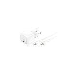 image produit Belkin Chargeur Secteur Compact BoostCharge 30 W (USB-C Power Delivery, Recharge Rapide pour Apple iPhone, Samsung Galaxy, iPad, AirPods, tablettes, etc., câble USB-C vers C Inclus, Blanc)
