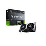image produit MSI NVIDIA GeForce RTX 5070 12G Ventus 2X OC Carte Graphique - 12 Go GDDR7 (28 GB/s /192 Bits), PCIe 5.0 - Double Ventilateur (2X Ventilateurs TORX 5.0), HDMI 2.1b, DisplayPort 2.1b, SFF Ready