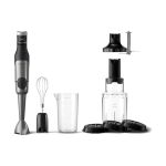 image produit Philips Mixeur Plongeant Series 5000-3 accessoires + Spiralizer (0.7L), Puissance de 1200W, Technologie ProMix, Indicateur de vitesse à LED, Contrôle sans effort, Nettoyage facile, Noir (HR2684/00)