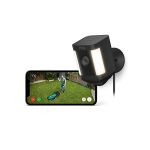 image produit Ring Caméra Spotlight Plus avec adaptateur secteur (Spotlight Cam Plus Plug-in)| Caméra de surveillance extérieure wifi HD, audio bidirectionnel, projecteurs LED | Essai Ring Home gratuit 30 j.