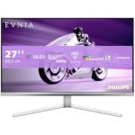 image produit Philips Evnia 27M2N8500 - Moniteur Gaming OLED QHD 27 Pouces, 360 Hz, 0,03 ms, HDR400, Ambiglow, FreeSync. Prem., Composition G-Sync. (2560x1440, 2X HDMI 2.1, 1x DP 1.4, hub USB) Blanc