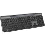 image produit Logitech Signature Slim Solar+, Wireless Keyboard Powered by Solar and Artificial Light, Durable Battery for up to 10 Years, Customizable Keys, Bluetooth, French AZERTY Keyboard Graphite