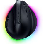 image produit Razer Pro Click V2 Vertical - Souris Ergonomique Verticale sans Fil pour droitier - Assistance IA - Capteur Optique 30K - Windows & Mac (jusqu'à 6 Mois d'autonomie, Chroma RGB, 9 Boutons) Noir