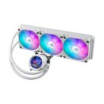 image produit ASUS ROG STRIX LC III 360 ARGB LCD WHT, Refroidisseur de liquide CPU tout-en-un ROG Strix LC III ARGB LCD avec écran IPS de 2,1 pouces, nouvelle pompe Gen7 v2 d'Asetek et ventilateurs