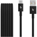 image produit Beats USB-A vers USB-C Câbles tissés, lot de 2, charge rapide, durable/anti-nœuds, chargeur compatible pour les appareils Apple et Android (1,5 m) – Noir intense