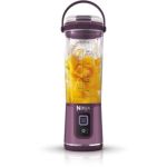 image produit Ninja Blast Blender portable, 530 ml, couvercle résistant aux fuites et bec verseur, mini blender sans fil puissant, rechargeable, smoothies, shakes, mixe fruits et glaçons, violet, BC151EUPR
