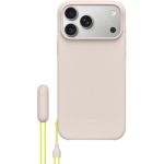 image produit Beats Coque avec béquille pour iPhone 17 Pro Max équipée MagSafe avec Commande de l'appareil Photo, Support intégré et dragonne, Fini Mat et Doublure en Tissu Microfibre - Gris Gypse