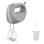 image produit Moulinex Easy Max, Batteur, Mélange parfait, Compact, Bouton réglable avec 5vitesses, 2 jeux de fouets, Poivre, HM262BF0