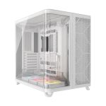 image produit CORSAIR AIR 5400 RS-R ARGB Boîtier PC Triple Chambre Moyen-Tour Panoramique — Chambre Isolée pour AIO 360mm, Compatible Mères À Connexion Inversée, 3X Ventilateurs ARGB RS-R Inclus — Blanc