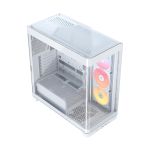 image produit CORSAIR Frame 4500X RS-R ARGB Boîtier PC Moyen-Tour en Verre Panoramique – Système de Fixation du Ventilateur InfiniRail, Peut Accueillir Deux Radiateurs de 360 mm, 3X Ventilateurs RS120-R – Blanc