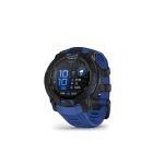 image produit Garmin Instinct 3, AMOLED (édition limitée) - Montre GPS Robuste et connectée – Noire avec Bracelet Bleu électrique – Boîtier 45 mm