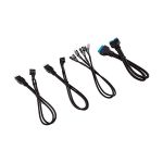 image produit Kit d’extension gainé pour panneau avant CORSAIR Premium 30 cm, Noir