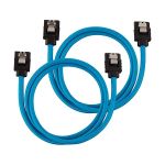 image produit Câble SATA gainé CORSAIR Premium - SATA 6Gbps 60 cm, bleu