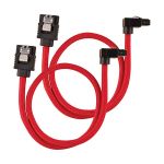 image produit Câble SATA gainé CORSAIR Premium - SATA 6Gbps 30 cm, connecteur à 90°, bleu