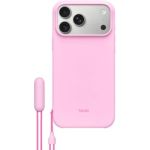 image produit Beats Coque avec béquille pour iPhone 17 Pro Max équipée MagSafe avec Commande de l'appareil Photo, Support intégré et dragonne, Fini Mat et Doublure en Tissu Microfibre - Rose Quartz