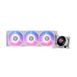 image produit MSI MPG CORELIQUID P13 360 WHITE Watercooling AIO - Base en cuivre sans vis et à surface plane, conception améliorée des canaux d'eau, ARGB GEN2, CycloBlade 9, radiateur Split-Flow, roulement "rifle"