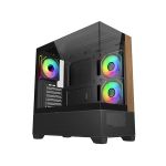image produit Cooler Master Elite 690 Boitier d'ordinateur en Bois Noir | 3 Ventilateurs Argb inversés pré-installés | Support AIO jusqu'à 360 mm | Support de Carte mère ATX | Série RTX 50 jusqu'à 425 mm |