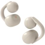 image produit Écouteurs Sony LinkBuds Clip à Oreilles Libres, Conception Confortable à Clipser, 3 Modes d'écoute et Son Riche, Assistant Vocal IA, Commande par tapotement, iOS et Android – Grège
