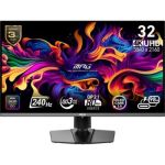 image produit MSI MPG 322URX QD-OLED écran Gaming 31.5 Pouces 4K UHD - Dalle Quantum Dot OLED 3840 x 2160, 240Hz / 0.03ms, DisplayHDR True Black 400, G-Sync, HDMI 2.1, DP 2.1a, USB-C (98 W PD), Hauteur réglable