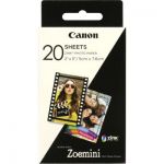 image produit Canon ZP-2030 Papier photo Technologie Z-Ink - Pack de 20 feuilles compatibles ZOEMINI