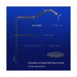 image produit Elgato Multi Mount, extensible jusqu’à 125 cm, rotule centrale à boule, vis 1/4", pince pour bureau avec revêtement de protection (Compatible avec tous les accessoires Elgato Multi Mount) - Noir - livrable en France