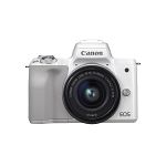 image produit Canon EOS M50 Appareil Photo Hybride + EF-M 15-45 mm F/3.5-6.3 STM - Blanc