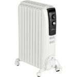 image produit De Longhi Dragon – Radiateur bain d'huile 2000 W Blanc/acier inoxydable