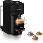 image produit Nespresso De'Longhi Machine à Café Vertuo Next Noir Mat, Capsules café Vertuo seulement, Technologie Centrifusion, 5 Tailles de Tasses + Kit de Bienvenue, Design Moderne, Arrêt Automatique, ENV120.BM