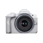 image produit Canon EOS R50 Appareil Photo Blanc + Objectif RF-S 18-45 is STM (Hybride APS-C 24M Pixels, 15 im/Sec, CMOS AF Dual Pixel, vidéo 4K/30p, WiFi), Blanc