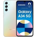 image produit Samsung Galaxy A34 5G 128GB Awesome Silver 16,65cm (6,6") Super AMOLED Display, Android 13, 48MP Triple-Kamera - livrable en France