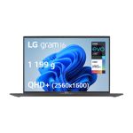 image produit LG gram 16Z90R-G.AA56F - PC portable 16" 1199g, écran IPS QHD+ 16:10, Plateforme Intel Evo i5-1340P, RAM 16Go, SSD 512Go NVMe, Intel Iris Xe, Thunderbolt 4, Windows 11, Clavier AZERTY, Gris