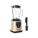 image produit Moulinex Blender électrique, 1200 W, Bol verre capacité utile 1,5 L, Mixeur Smoothie, Technologie de lames Powelix, Haute qualité, Nettoyage facile, PerfectMix Noir/Or LM871A10