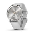 image produit Garmin vívomove Trend - Montre connectée Hybride – Silver avec Bracelet Gris Clair