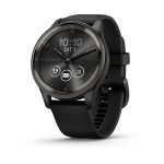 image produit Garmin vívomove Trend - Montre connectée Hybride - Gray avec Bracelet Noir - livrable en France