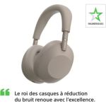 image produit Sony WH-1000XM6 Casque sans-Fil Bluetooth à réduction de Bruit Noir, Son Hi-Res Unique, Confortable, Conception Pliable, Etui résistant, 30h Autonomie, iOS & Android - Grès