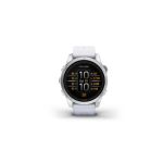 image produit Garmin Epix Pro - Montre GPS Multisports connectée avec écran Amoled – Silver avec Bracelet Blanc – Boîtier 42 mm - livrable en France